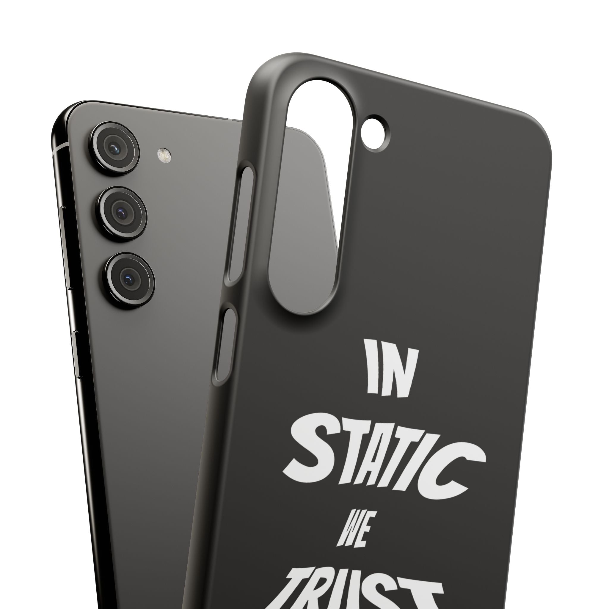 Phone Case — "In Static We Trust" Black