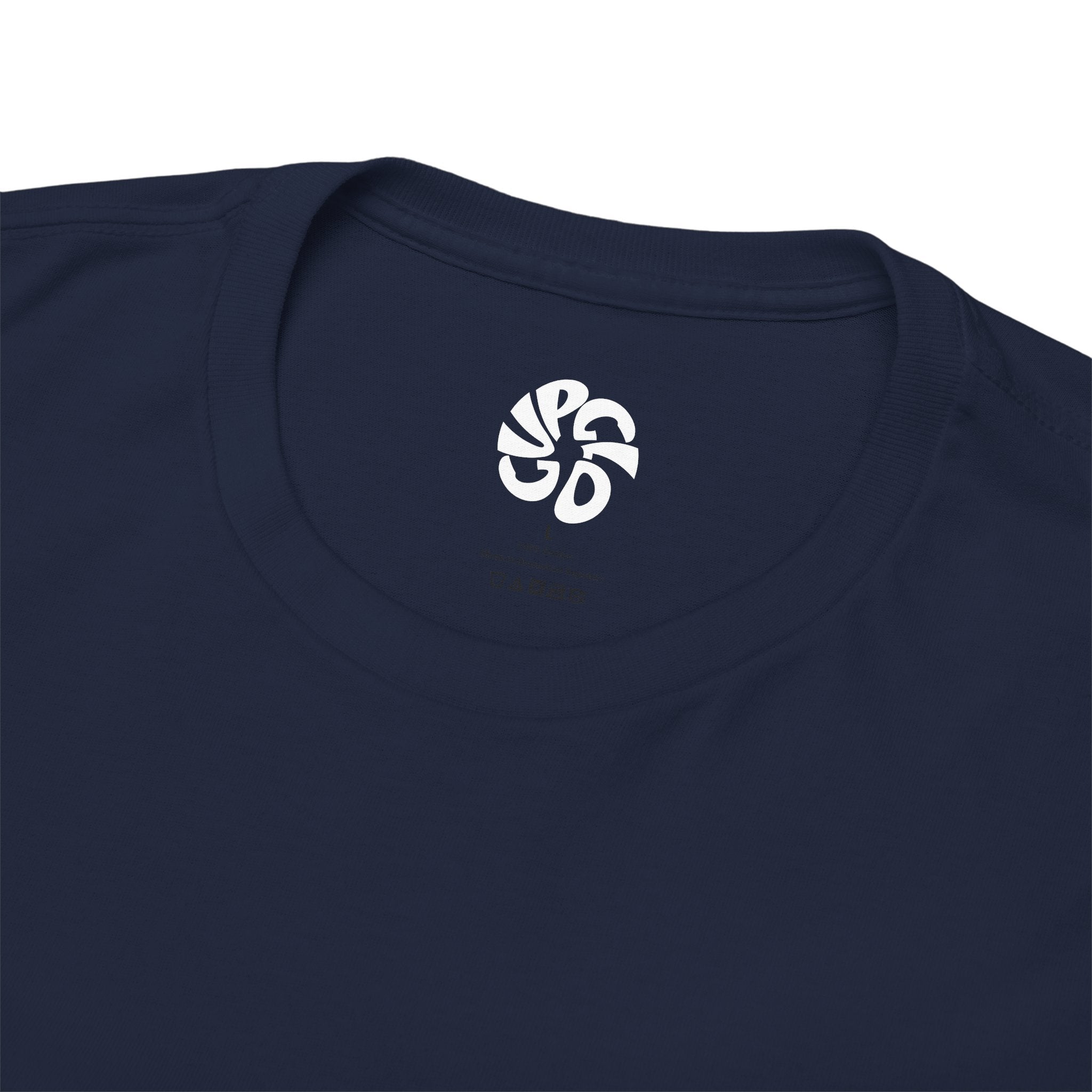 "IN STATIC WE TRUST" NAVY Basic T-Shirt