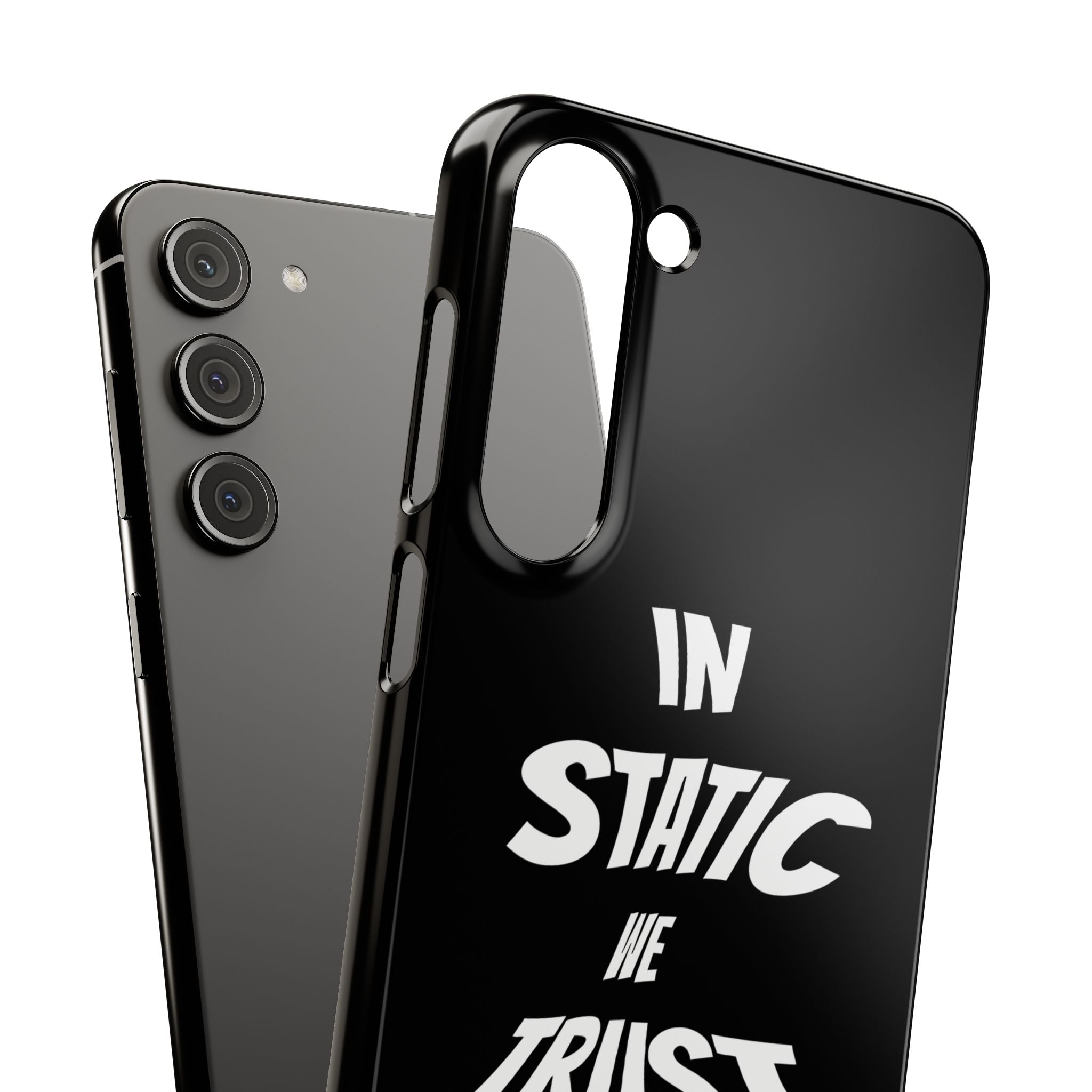 Phone Case — "In Static We Trust" Black