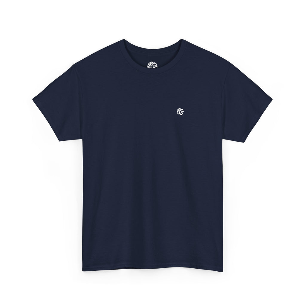 "IN STATIC WE TRUST" NAVY Basic T-Shirt