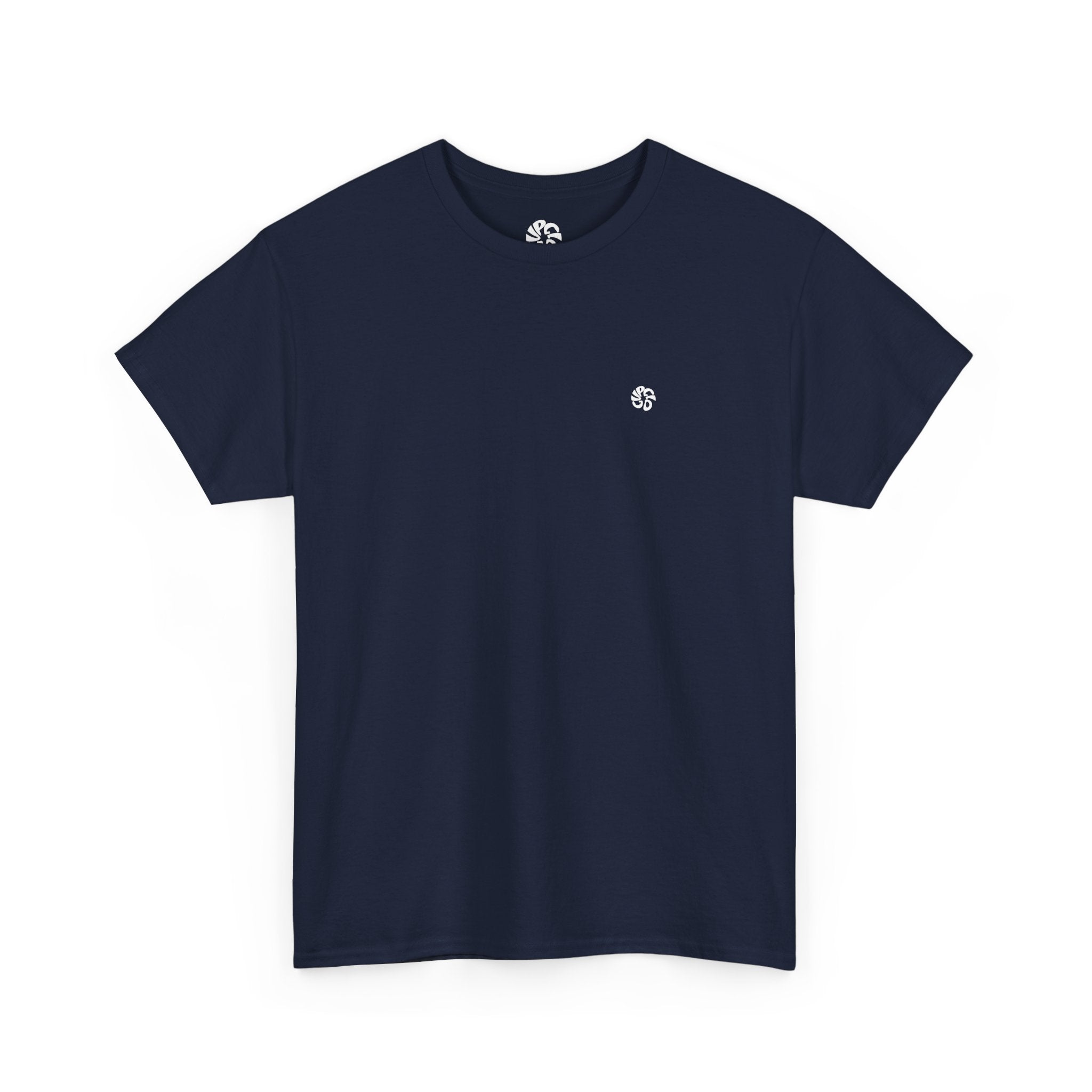 "IN STATIC WE TRUST" NAVY Basic T-Shirt