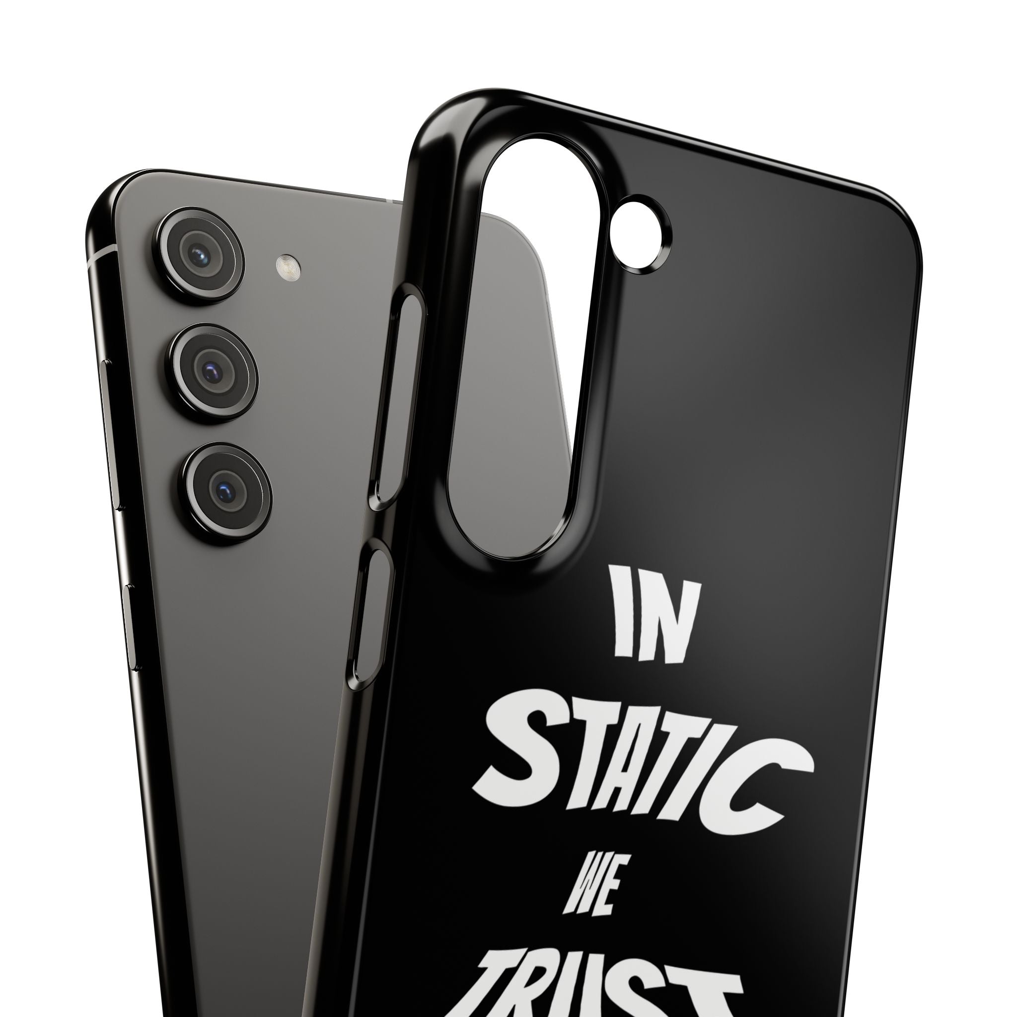 Phone Case — "In Static We Trust" Black
