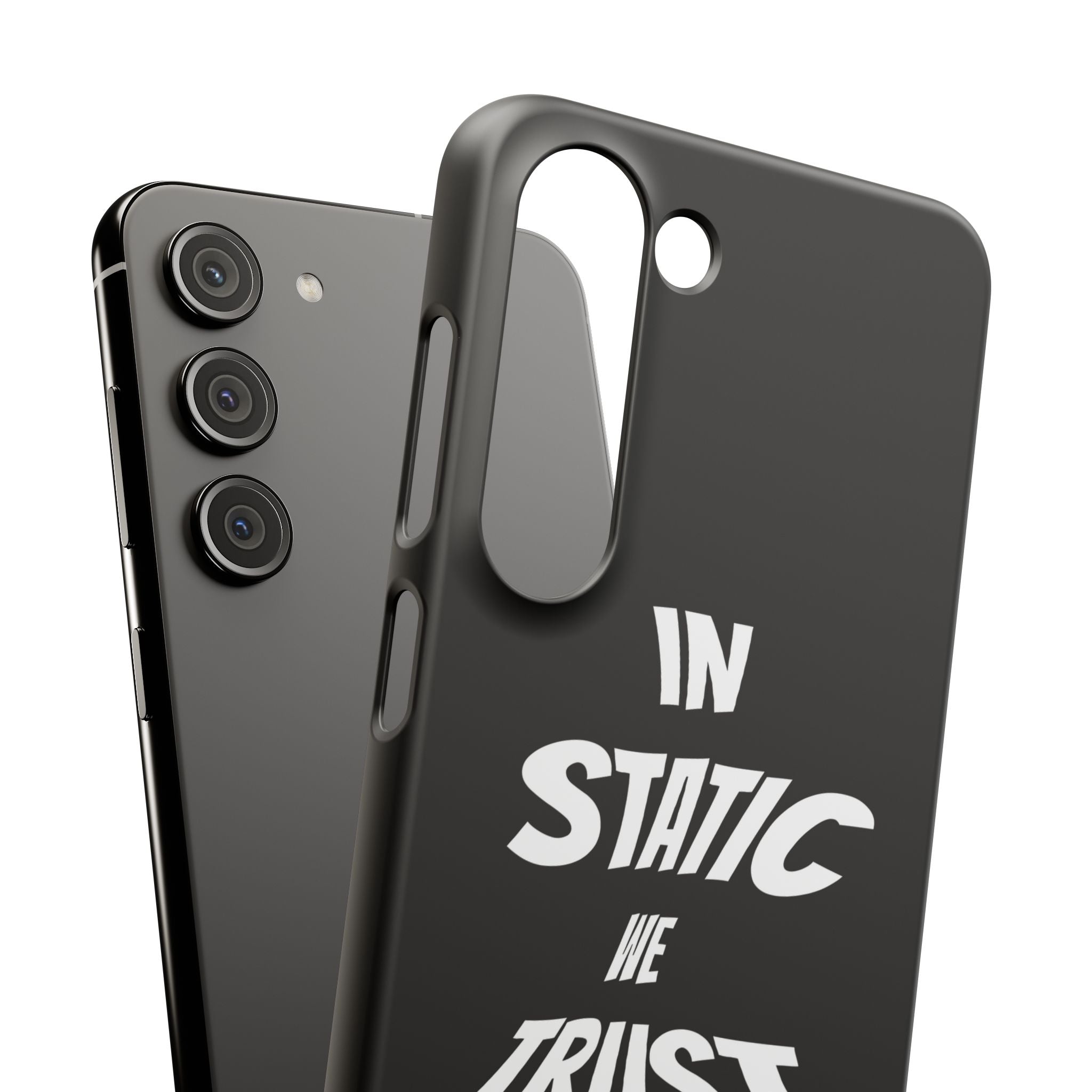 Phone Case — "In Static We Trust" Black