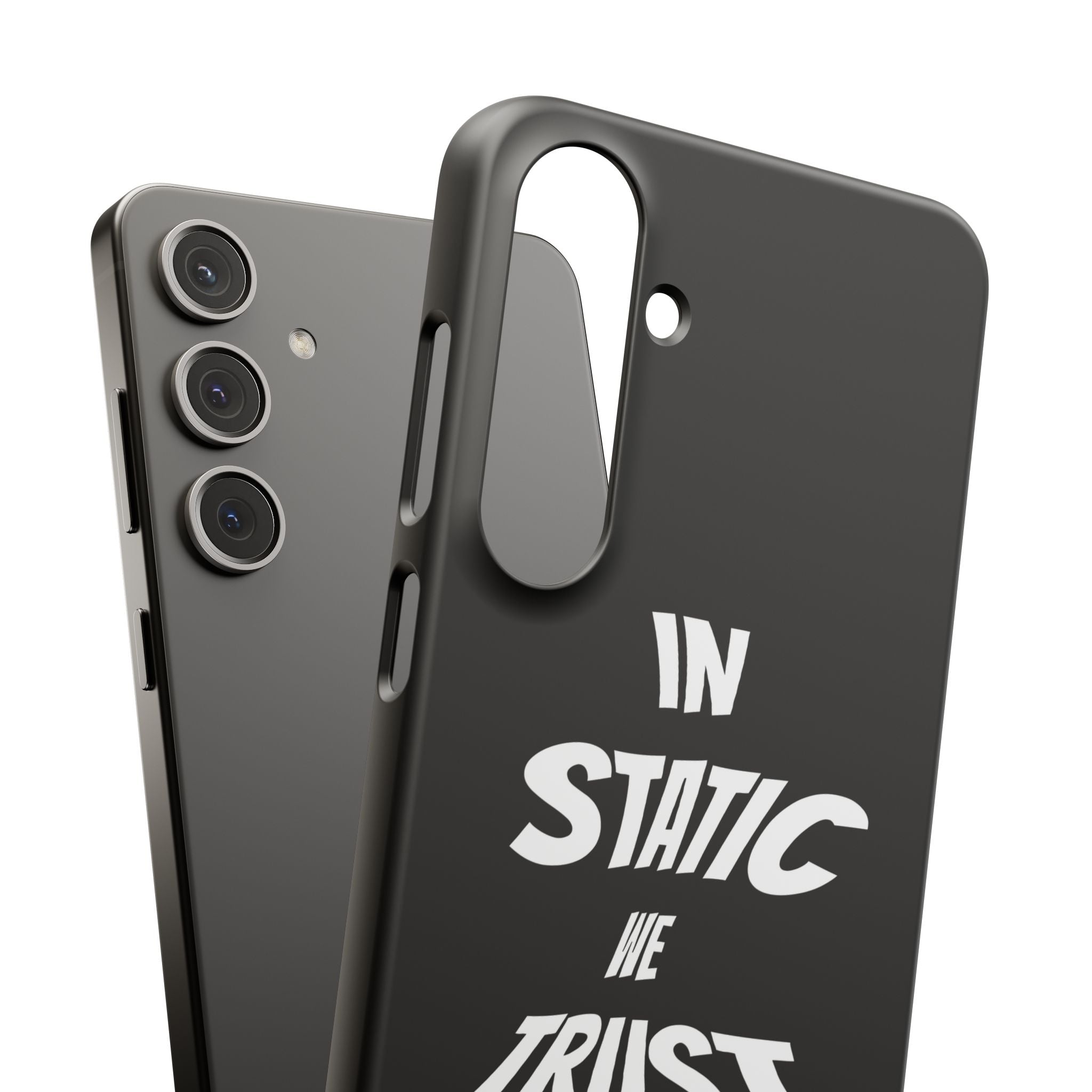 Phone Case — "In Static We Trust" Black