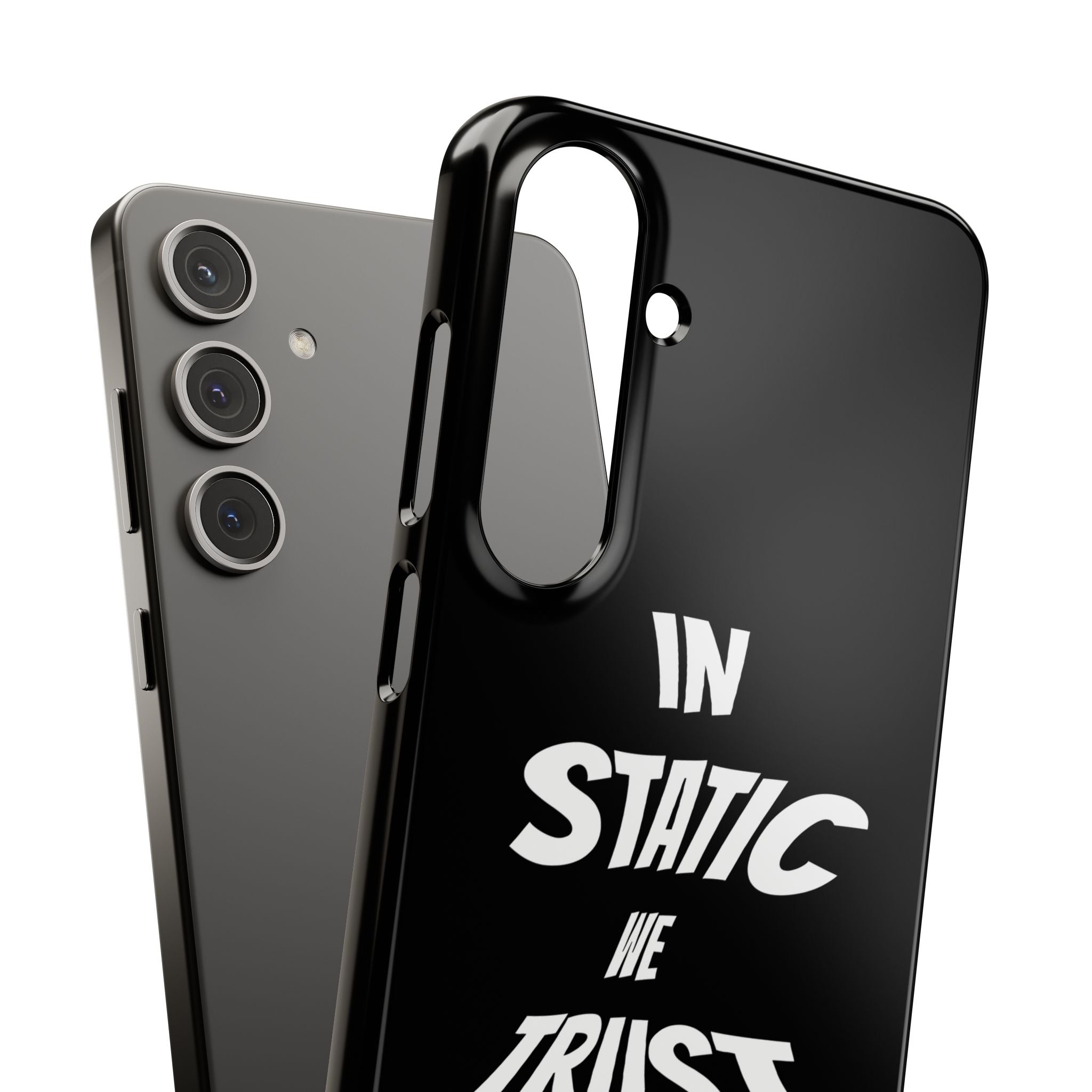 Phone Case — "In Static We Trust" Black