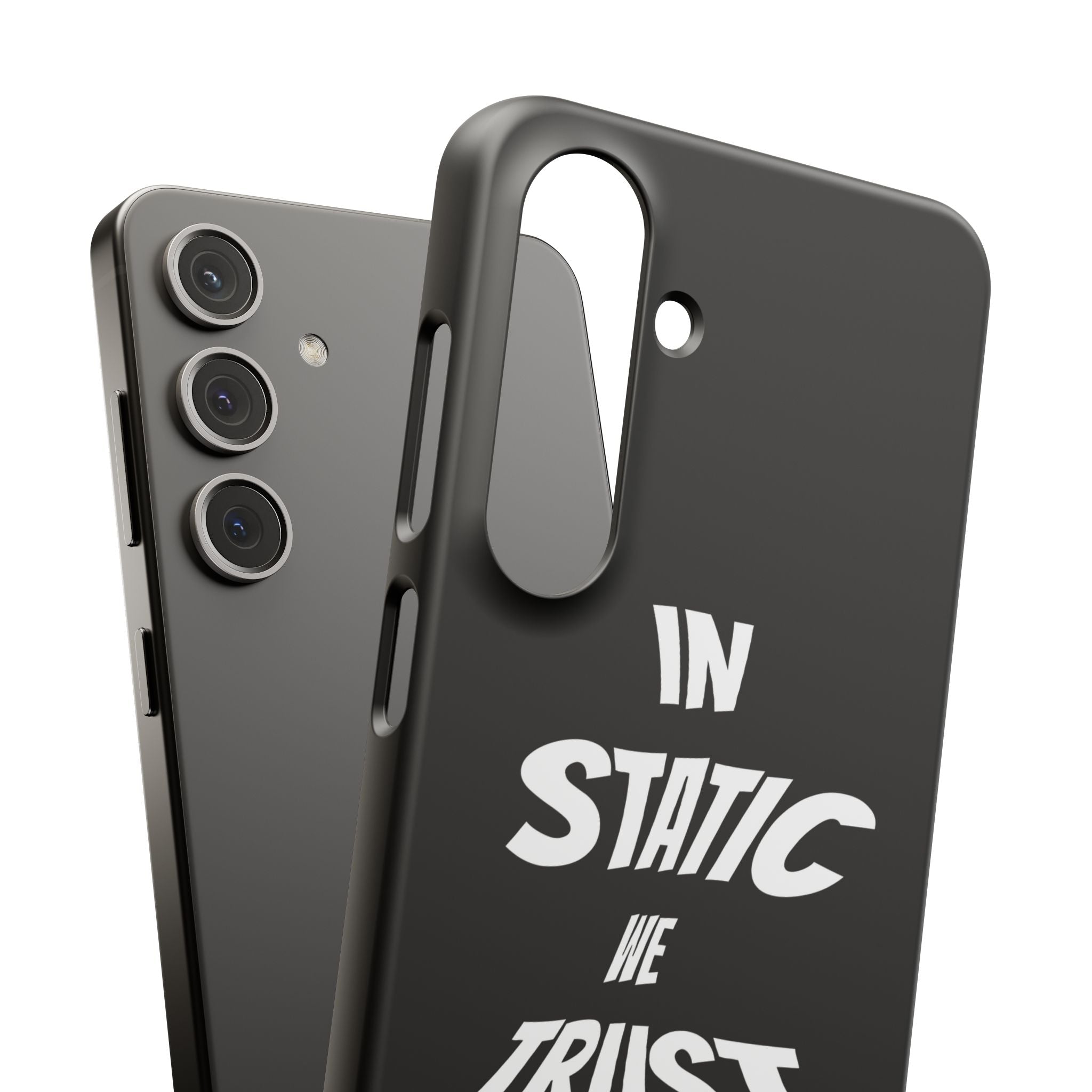 Phone Case — "In Static We Trust" Black